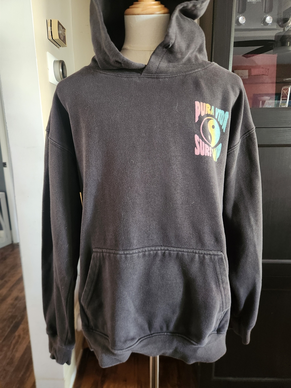 Pura Vida Black Hoodie Sweatshirt With Sweatpants